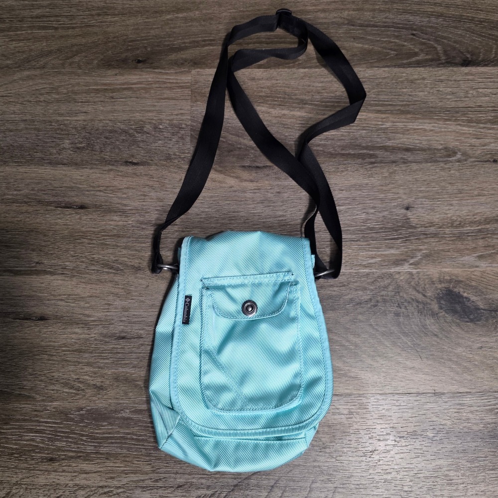 Columbia Teal Blue Crossbody Travel‎ Bag Small Messenger Pouch Adjustable Strap